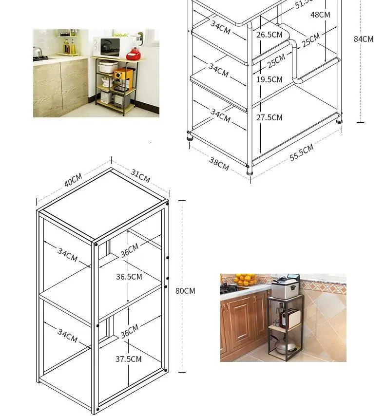 Etagere дальность кухни леса Cosas De Cocina Органайзер полки тележки с колесами кухонные полки для хранения