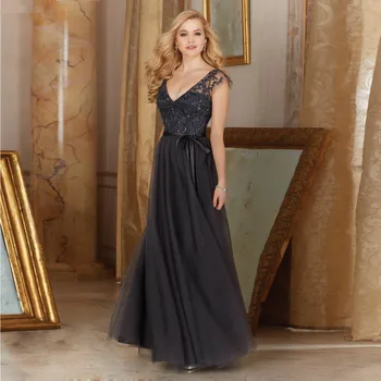 

FF629 Attractive A-Line V-Neck Cap Sleeve Sequins Tulle Bridesmaid Dress 2016