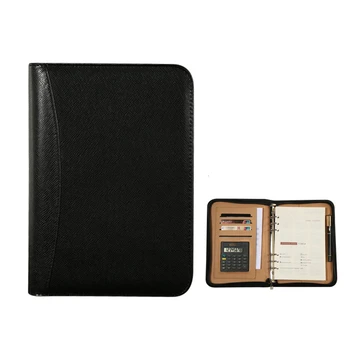 

2020 Daily A5 PU Leather Notebook with Calculator Spiral Personal Diary Planner Organizer Notepad Travel Agenda Manager Folder