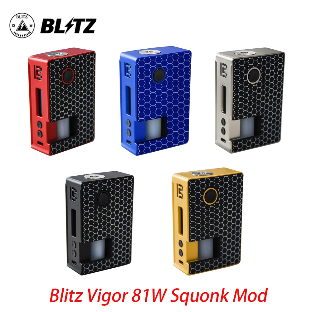 

Blitz Vigor 81W TC Squonk MOD By 18650/20700 Battery with 10ml Silicone Bottle & 0.91 Inch OLED Screen Box Mod vs fuchai mod