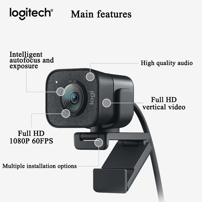Logitech StreamCam Live Streaming Webcam Full 1080p HD 60fps