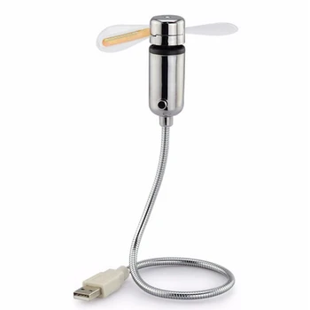 

USB Fan Flexible Gooseneck LED Fan for PC Laptop Notebook Desktops JR Deals