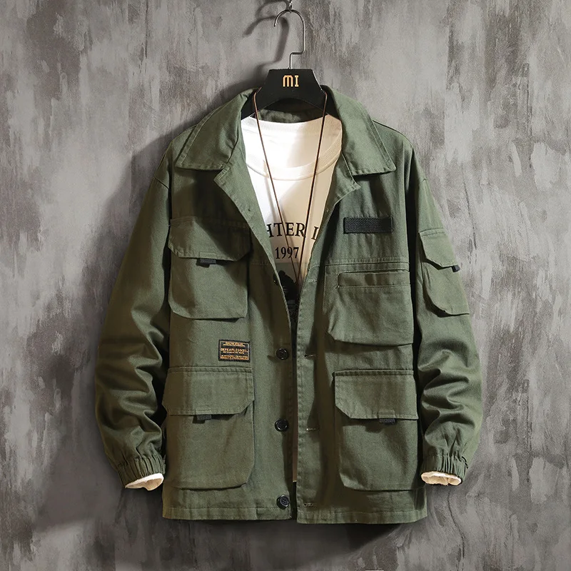 

2019 Autumn New Style Japanese-style Large Size Multi-pockets Loose-Fit Origional Street Fashion Hip Hop MEN'S Jacket Workwear C