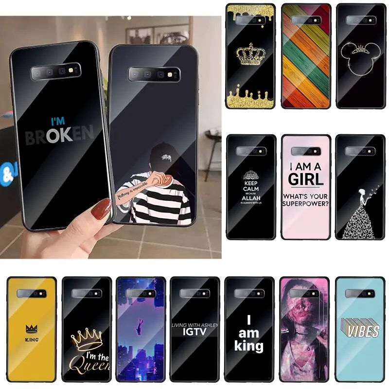 Чехол для телефона King queen Crown Мягкий Силиконовый ТПУ чехол samsung S9 plus S6 edge S7 S8 S10 plus| |