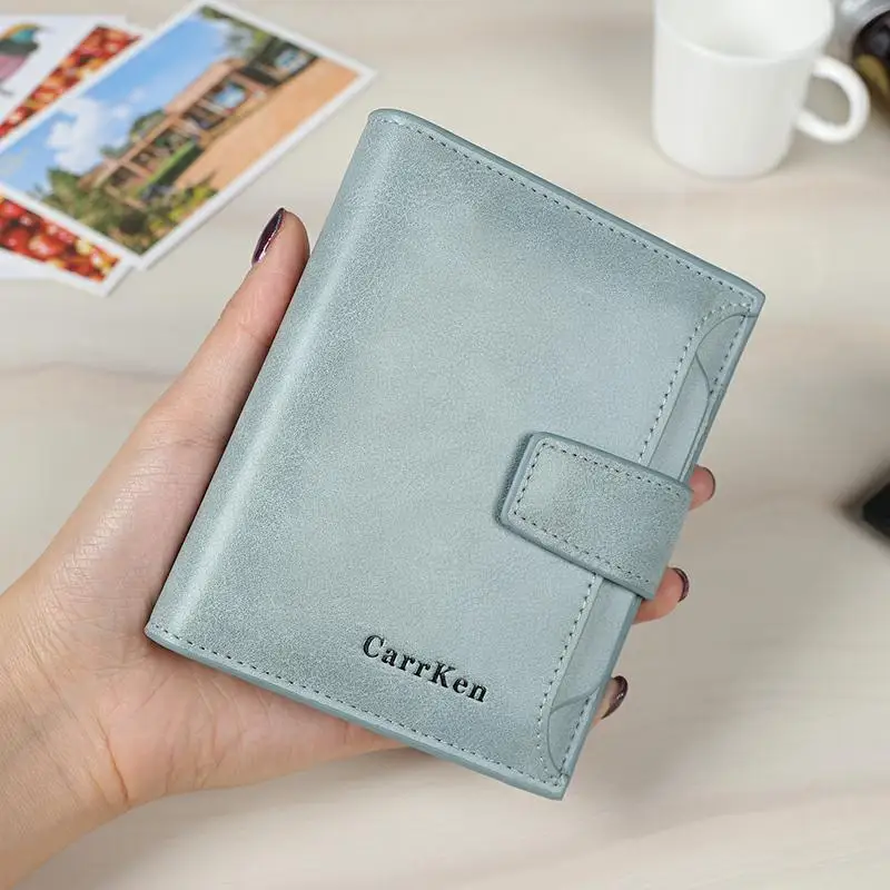 Мужской кошелек porte feuille, мужские кошельки, мужские кошельки - Цвет: light blue