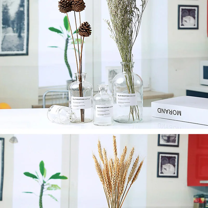 Nordic Design Glass Vase European Decoration Home Flower Vase Flower Arrangement Hydroponic Tabletop Vase For Flower Decoration