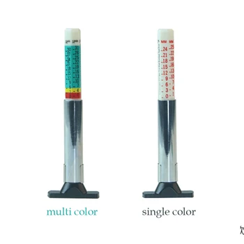 

Tyre Measuring Pen Color Coded Universal Tyre Tread Depth Measuring Tool Cylindrical 25mm Depth Gauge