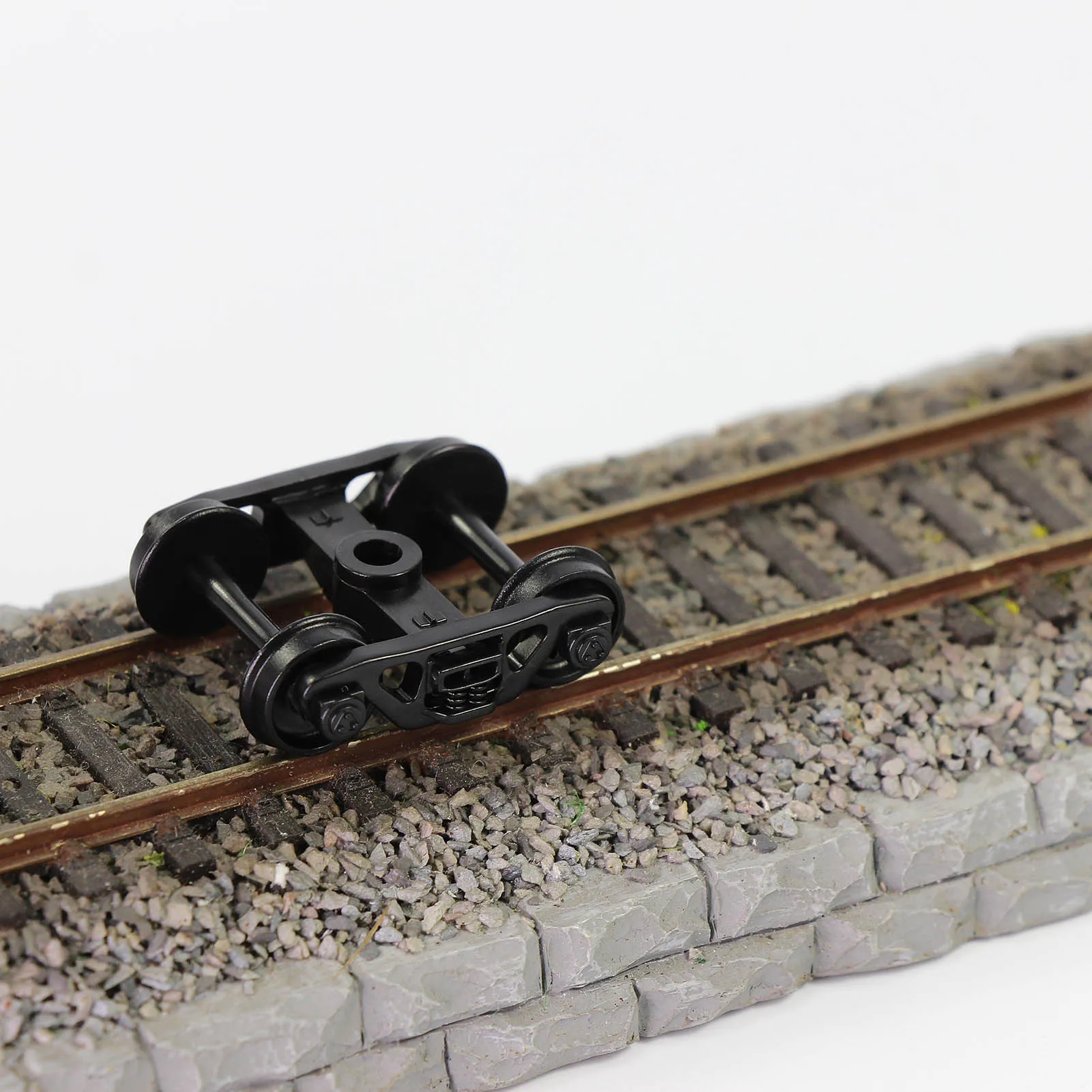 12pcs HO Scale 1:87 Model Trains Bogies with Plastic 33" or 36" Wheels Model Railway Accessories - 3