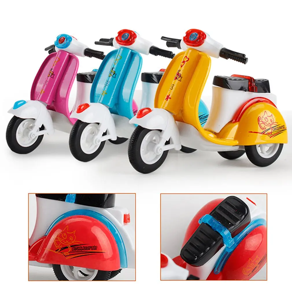 Детский Мини Q версия моделирование сплава оттяните назад модель мотоцикла украшения Детский пазл ранний Образование Когнитивные игрушки