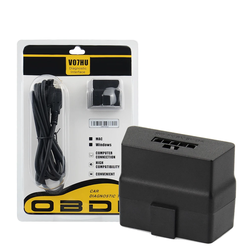 USB ELM327 V1.5 V07HU PIC18f25k80+ FT232RL чип USB RS232 порт на ПК ELM327 автомобильный диагностический инструмент для всех OBD2 протоколов