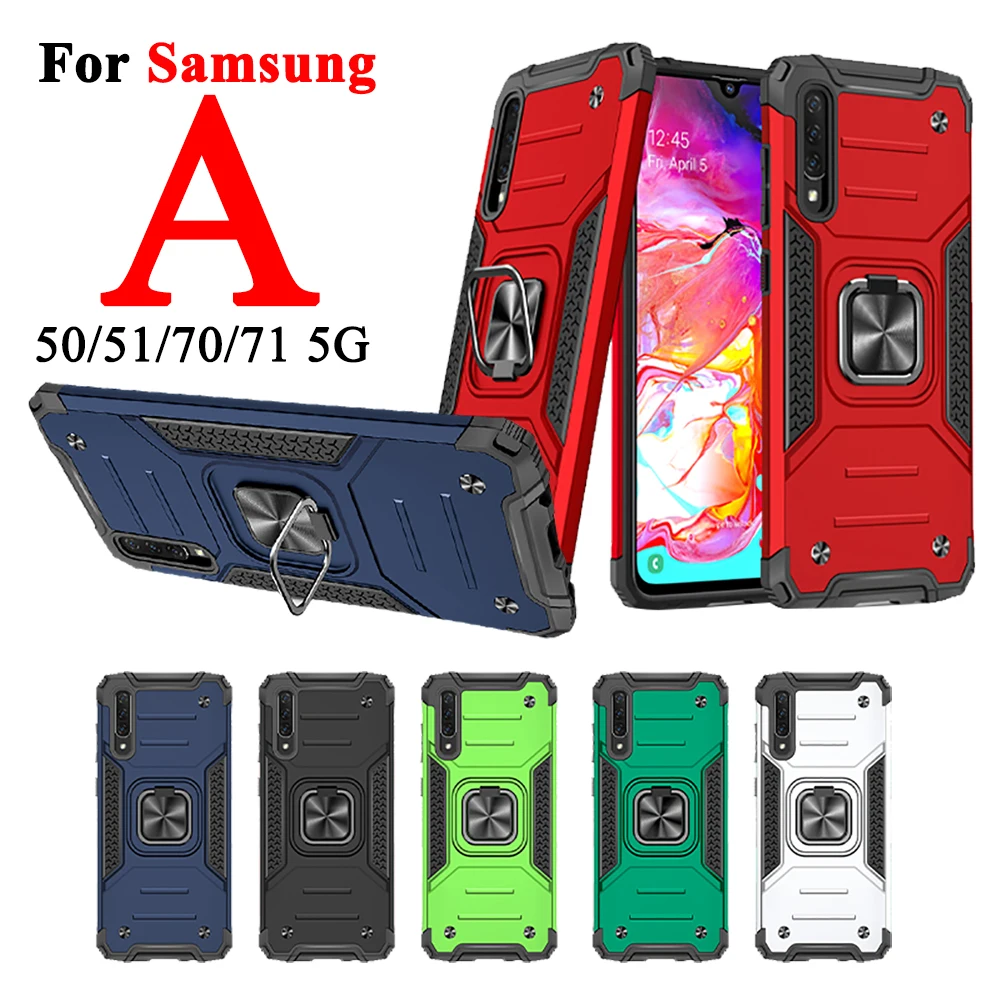 For Samsung A71 5G Case A51 A50 A70 Cover Galaxy A 50 70 71 51 Stand Ring Thin Women Men | Мобильные телефоны и