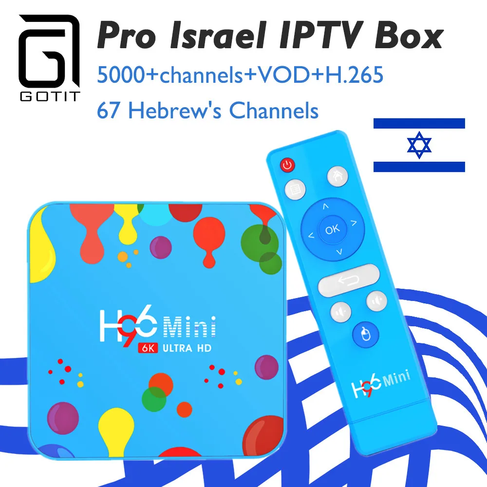 H96 MINI H6 Android 9,0 4G32G/128G Smart tv Box с 5000+ Израиль Скандинавская Польша Испания жизни и VODs 6K H.265 IP tv Box