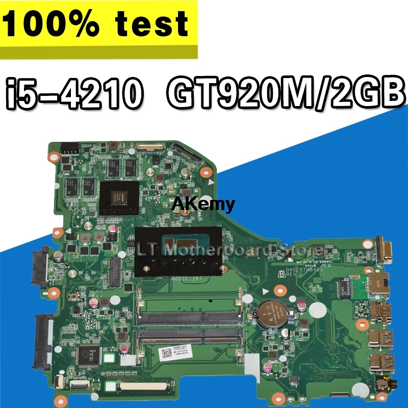 

DA0ZRTMB6D0 motherboard for ACER E5-573 E5-573G notebook motherboard CPU i5 4210U GT920M 2G DDR3 100% test work