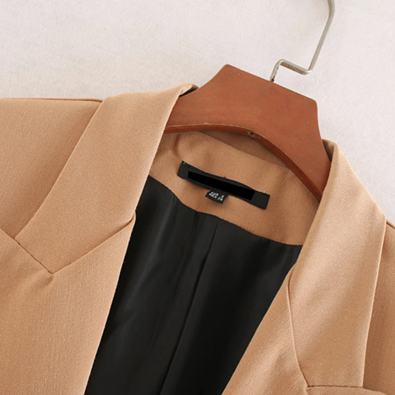 Huaxiafan 2019, женские куртки, модные, новые, Осень-зима, с откидным карманом, костюм в богемном стиле, с отворотом, с длинным рукавом, винтажные