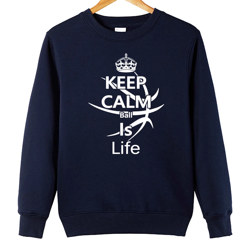 Баскетбольная императорская корона Keep Calm Ball Is Life Женская толстовка с круглым