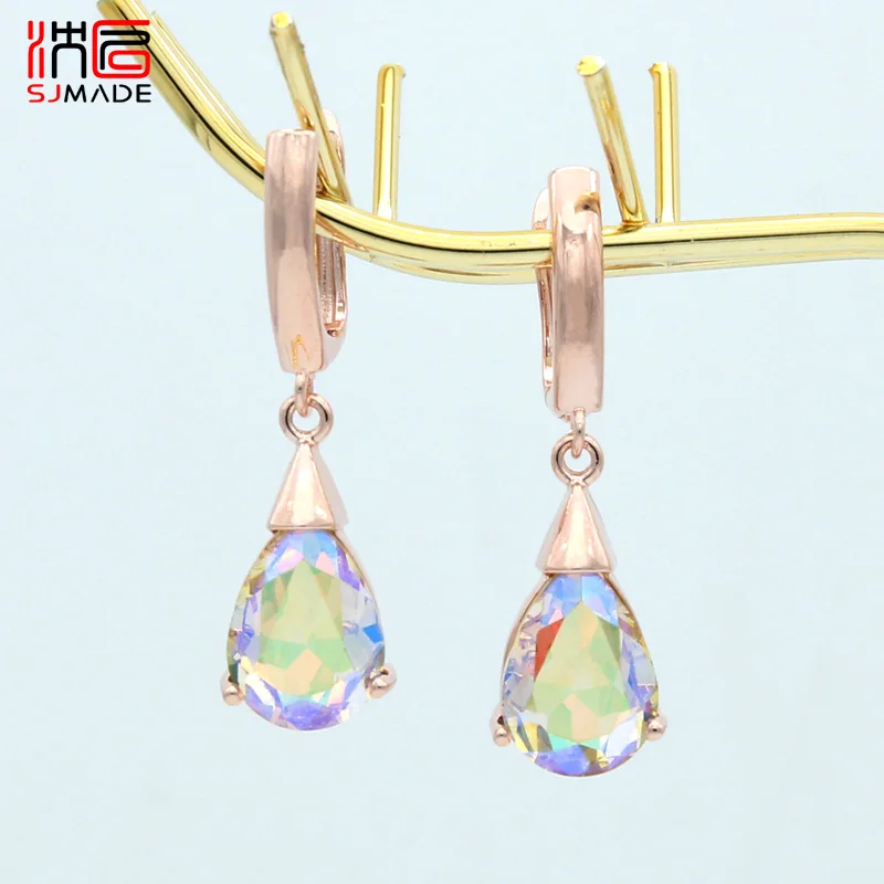 Серьги подвески SJMADE в Корейском стиле женские элегантные Висячие ювелирные