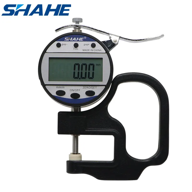 shahe digital thickness gauge 0 10 mm 0.01 mm leather thickness gauge