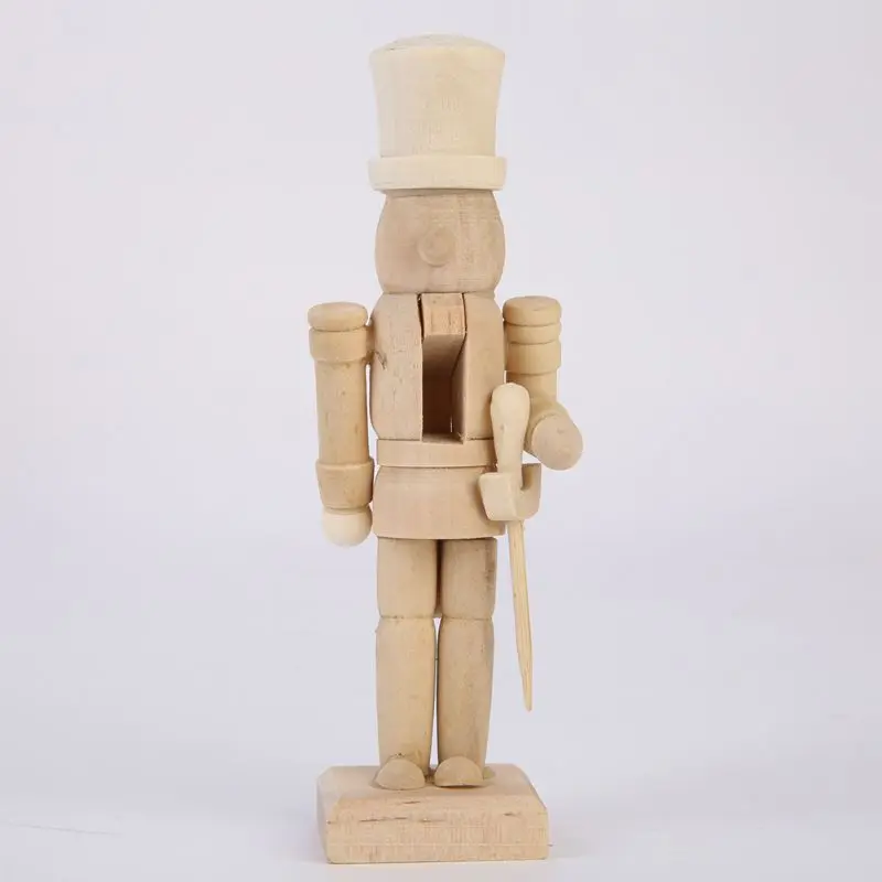 Casse-Noisette De Noël - 6 Pièces Figurines En Bois Non Peintes, Objets