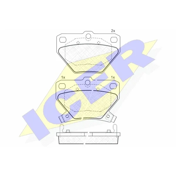 Колодки дисковые задние Toyota Yaris 1.0-1.5/1.4D 99/Celica 1.8