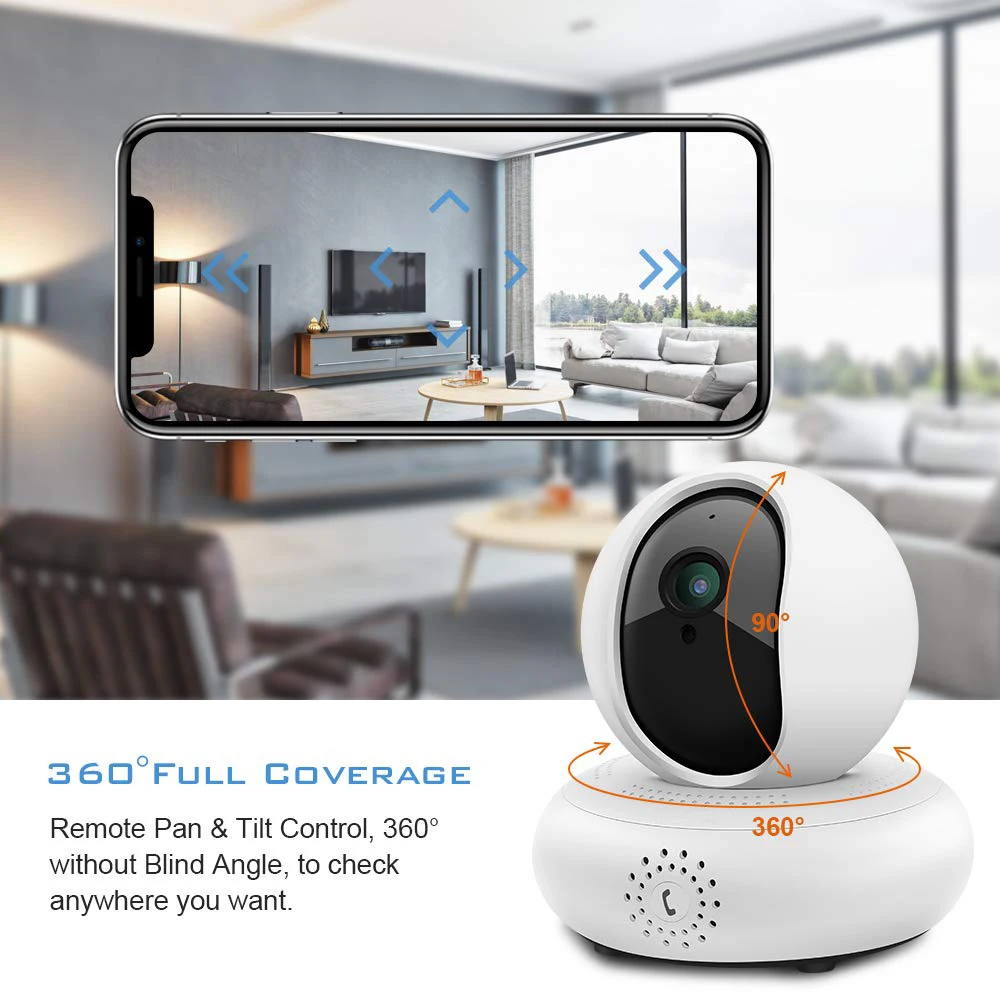 Full HD 1080P IP камера беспроводная радионяня WiFi домашняя камера безопасности 120 ° широкоугольный двухсторонний аудио обратный вызов ночного видения