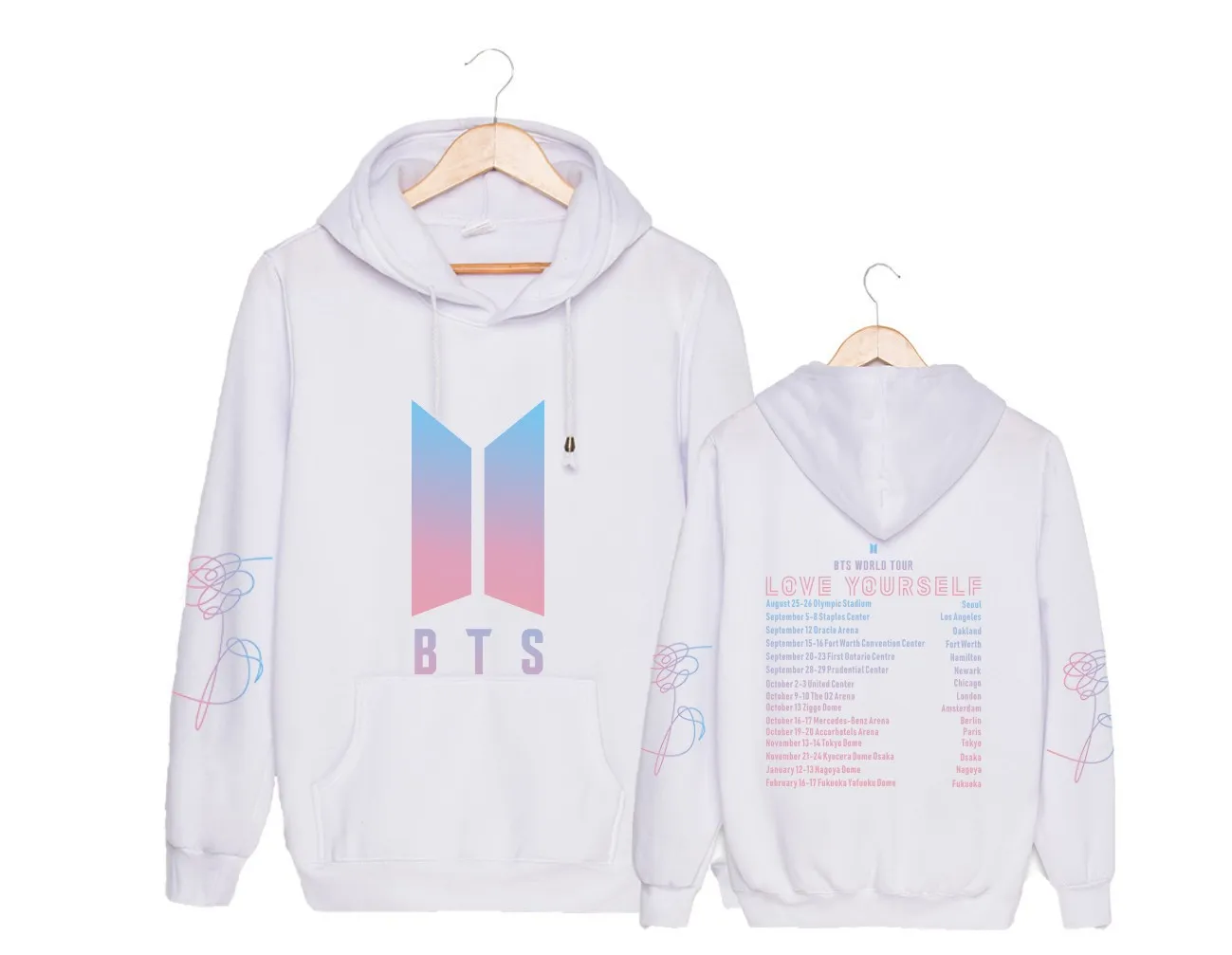 BTS пуленепробиваемые мальчики любят себя Тур концерта сопутствующие продукты должны помочь одежда Стиль Знаменитостей толстовка женская