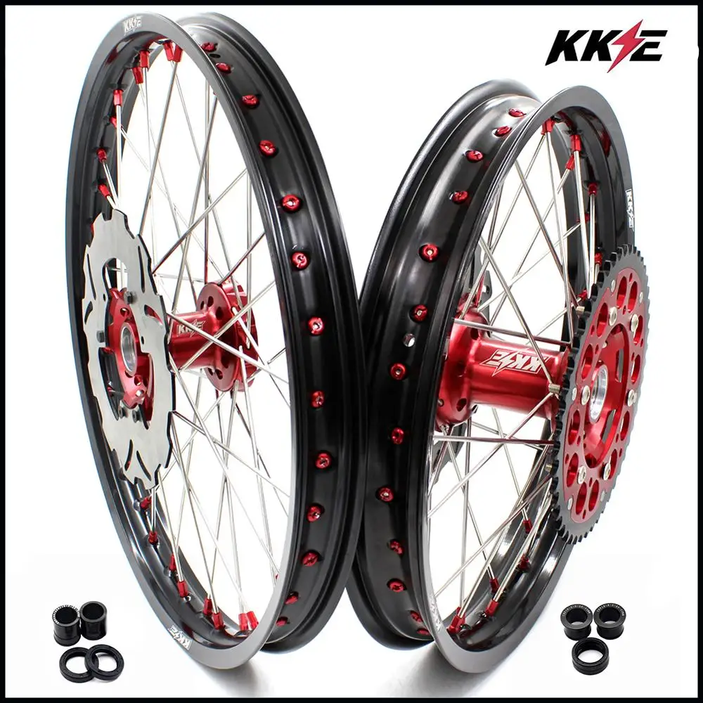 Комплект колесных дисков KKE 21 и 18 для HONDA XR400R 1996-2004 XR600R 1991-2000 задний диск 220 мм