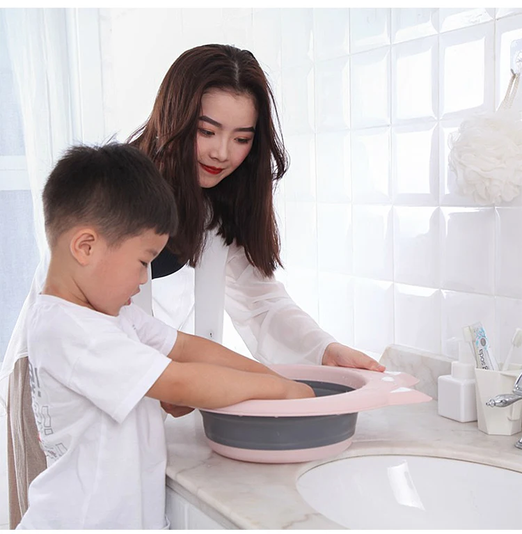MASCOTANGE Folding Washing Basins Collapsible Bucket Travel Sink Foldable Cube Outdoor Camping Basin Bathroom Accessories