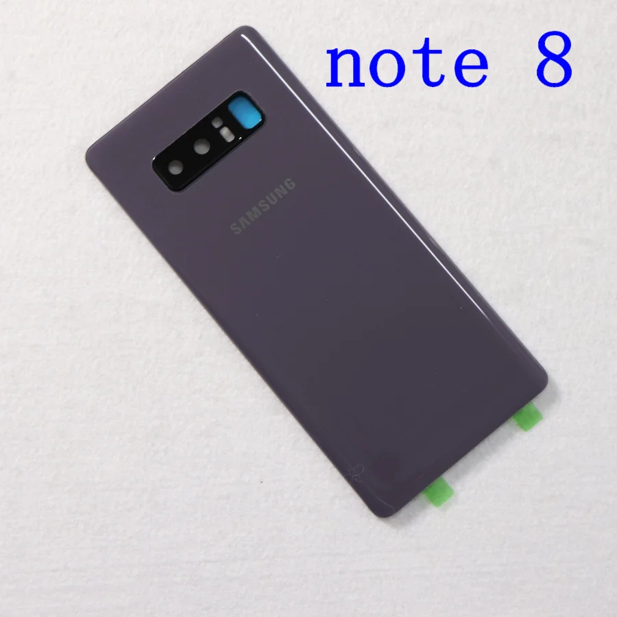 SAMSUNG Galaxy Note 8 N950 N950F N9500 SM-N950F запасная задняя крышка батарейного отсека+ стекло для камеры note8 - Цвет: NOTE 8 Purple