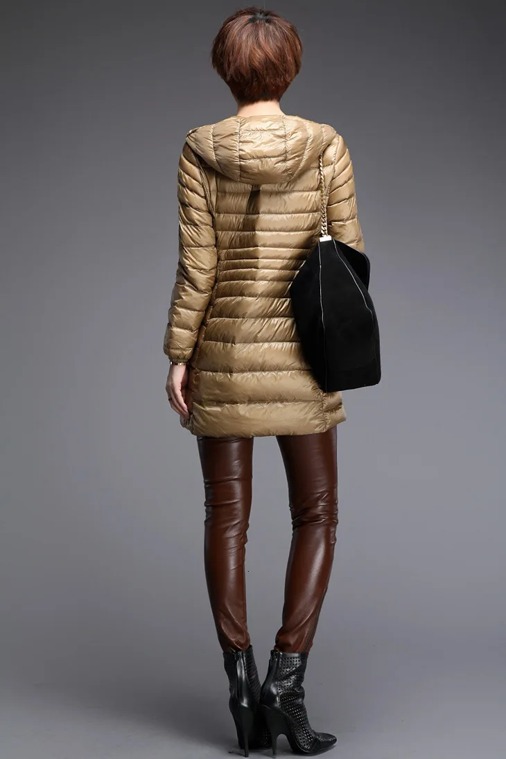 7XL ультра легкая пуховая парка зимнее пальто женское теплое длинное пуховое пальто с утиным пухом легкая куртка плюс размер верхняя одежда мода