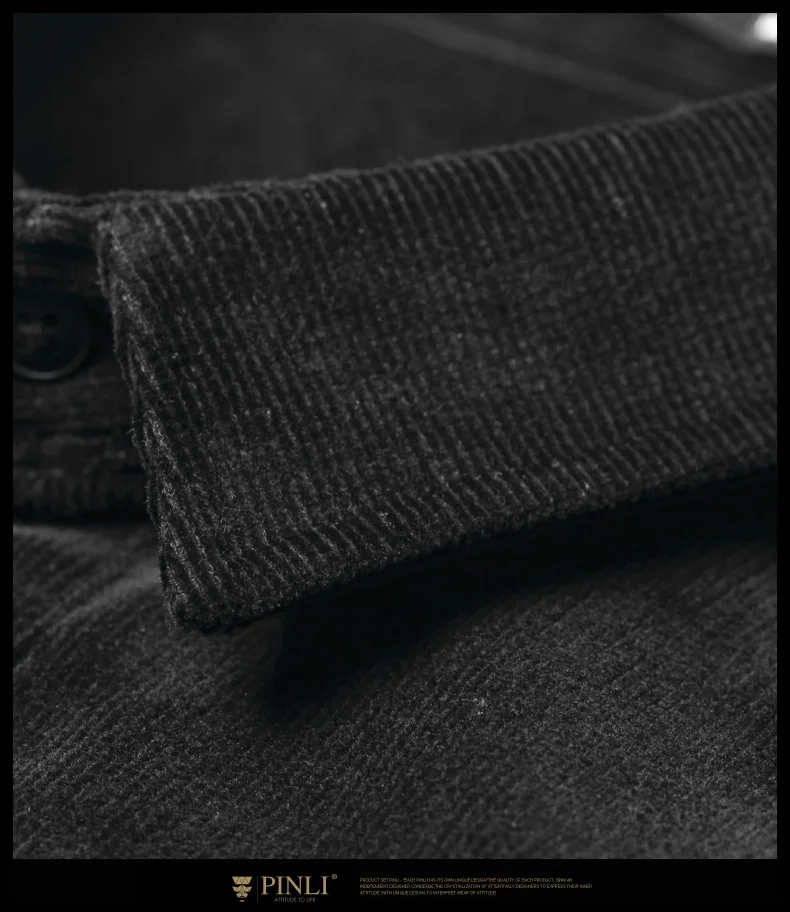 Camisas Para Hombre Camiseta Masculina Pinli осень Новая мужская Вельветовая Повседневная рубашка с длинными рукавами, украшенная узором B193413274