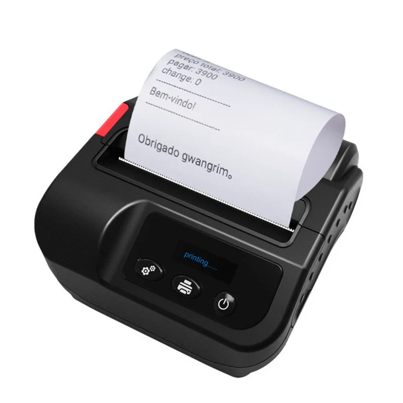 mini pocket thermal printer Mini black Bluetooth portable thermal printer handheld self-adhesive label bar code Android windows portable Bluetooth best small photo printer Printers