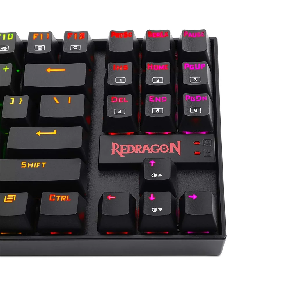 Günstige Redragon K552RGB KUMARA K552 RGB Hintergrundbeleuchtung Mechanische Gaming Tastatur 87 Keys Blue Schalter Backlit Tastatur Für Gamer