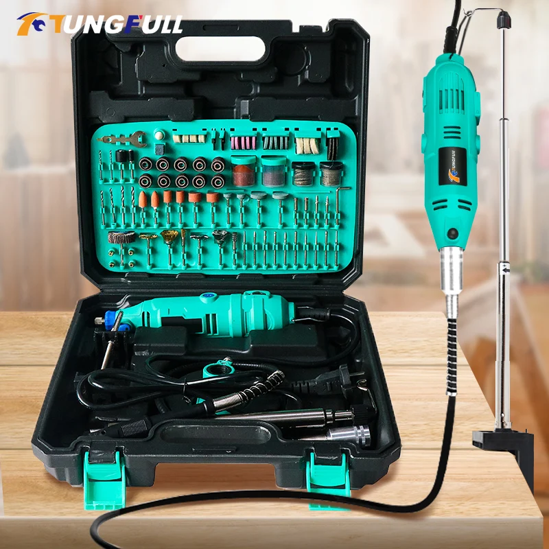 Tungfull Drill Tools 30000Rpm Utensili Rotanti Dremel Accessori Set Trapano Elettrico Dremel Mini Trapano Incisore Utensili Elettrici Elettrici