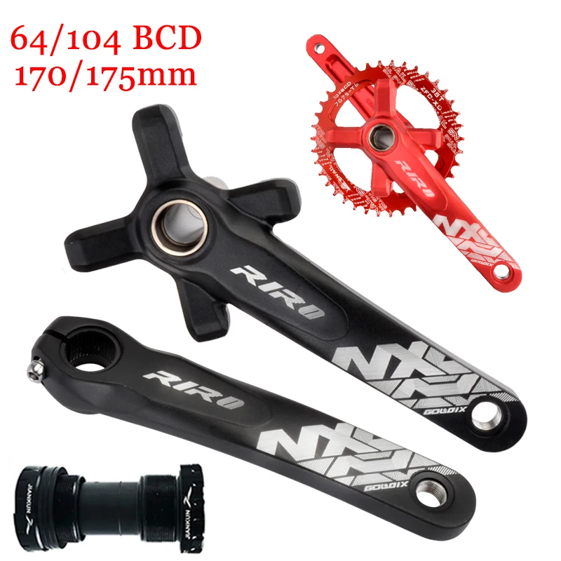 BUCKLOS MTB Crankset 170 Triple Bicycle Crank Set 10 Speed 22/32/44T