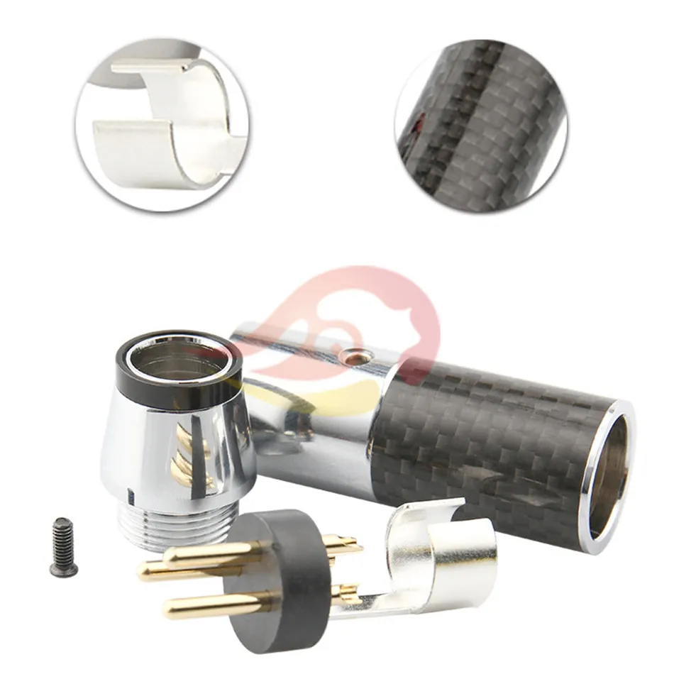 3 Pin XLR разъем мужской/Женский микрофонный разъем для кабеля микрофона Электрический адаптер аудио кабель черно-красное углеродное волокно