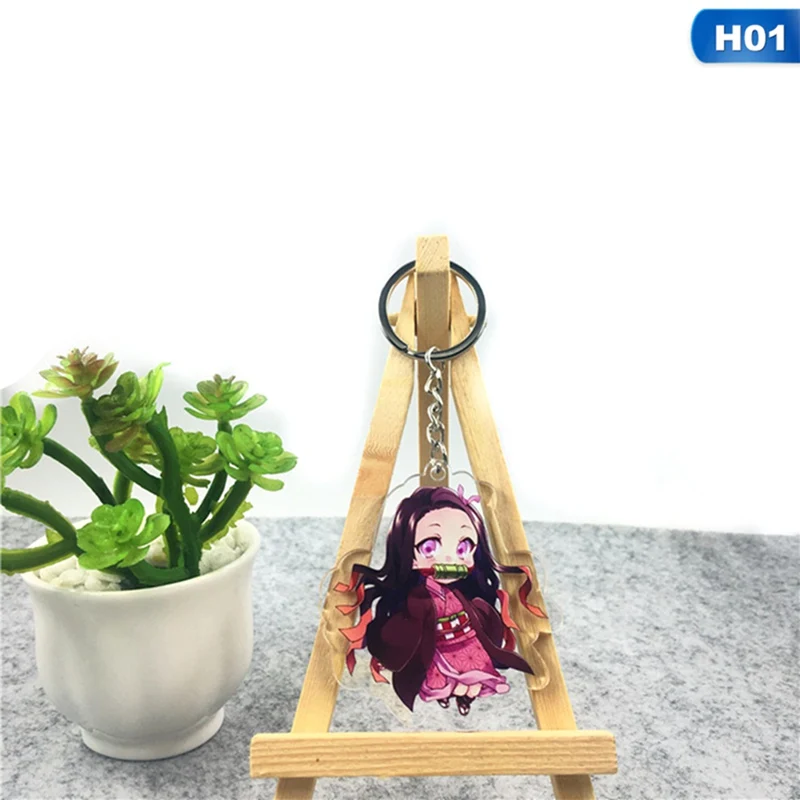 Аниме-брелок для ключей Demon Slayer: Kimetsu No Yaiba брелок мультяшная фигурка кулон брелок подарки