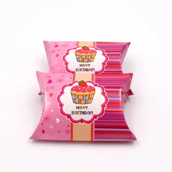 

Happy Birthday Candy Box Chocolate Packing Favor Boxes Pillow Box