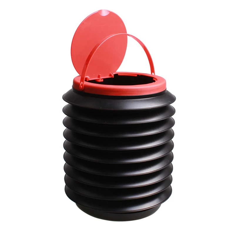 

4L Car Folding Bucket Water Fishing Bucket Camping Outdoor car Garbage Plastic Bucket Storage Box Container car accessories