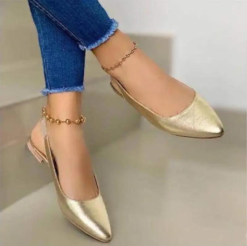 Summer Fashion Women's Sandals Buckle Ankle Solid Color Short Sandals Sexy Pointed Toe Slingback Party Ladies Dress