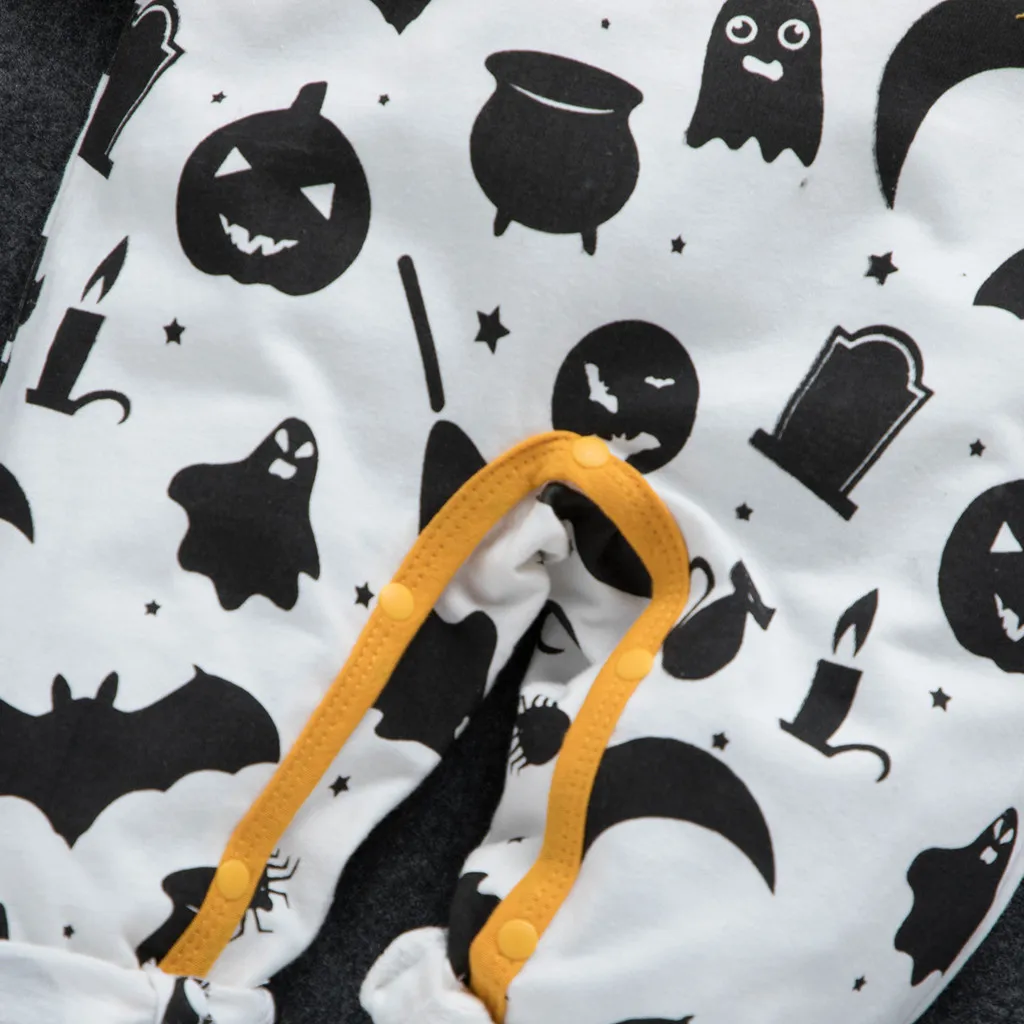 New Born Baby Clothes Toddler Baby Kids Girls Boys Halloween Romper + Cap Outfits Set Clothes Baby Winter Clothes Roupa Costume