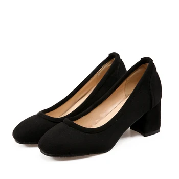 

Big Size Flannelette shoes ladies high heels women shoes woman pumps