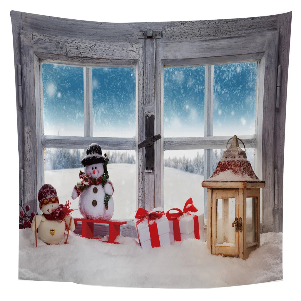 Настенный гобелен с милым принтом снеговика, декор для нового года, подвесные украшения, подвески, рождественские украшения для дома
