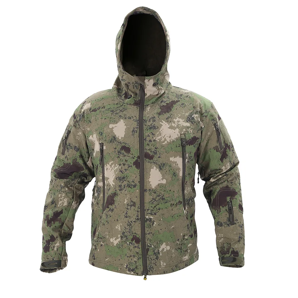 Shark Skin Soft Shell V5 Military Tactical Jacket Men Waterproof Windproof Soft Shell Windbreaker Camouflage Army Coats SA-8 - Color: 8