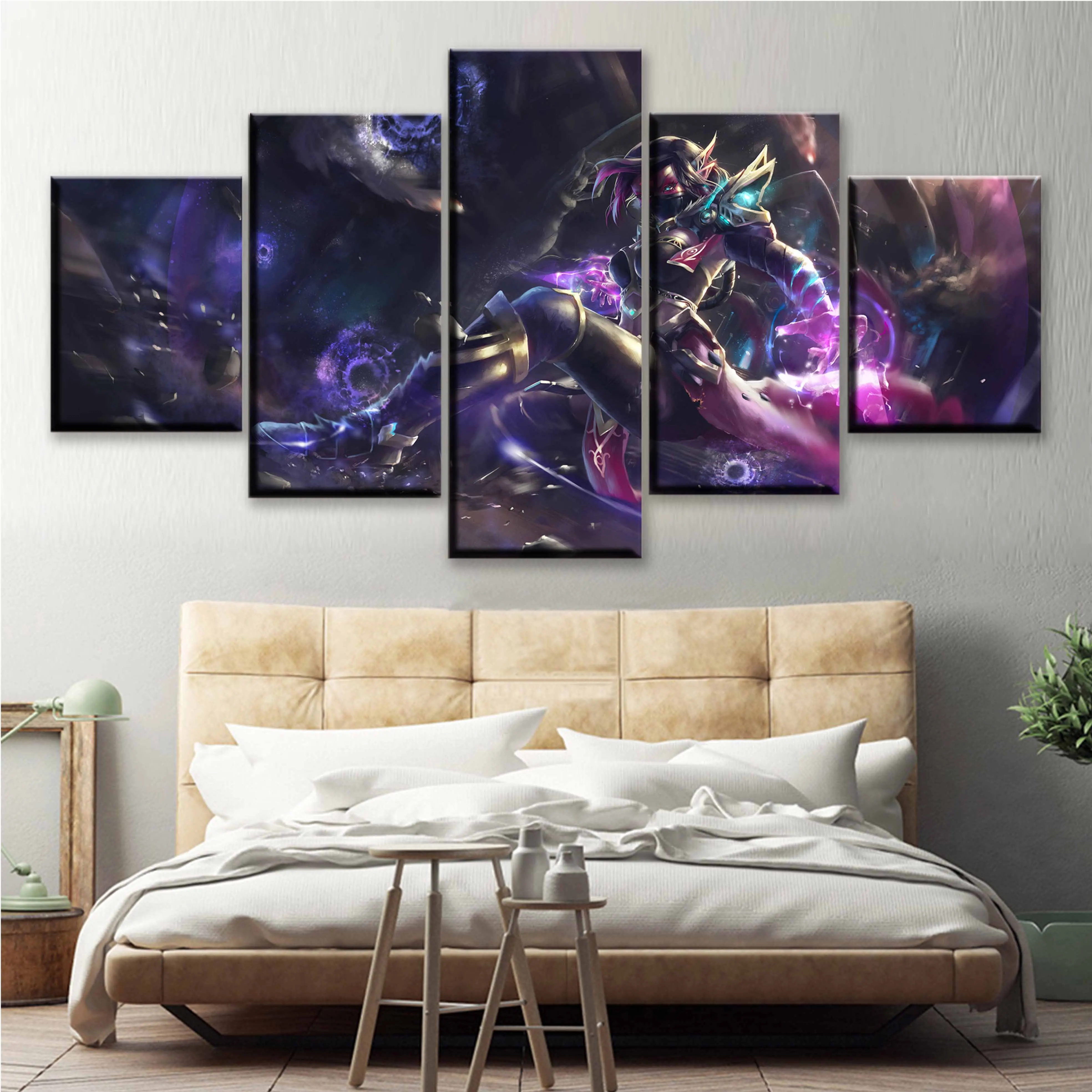  Home Decor Modular Canvas Picture 5 Piece Dota 2 Templar Assassin Game Painting Poster Canvas Paint