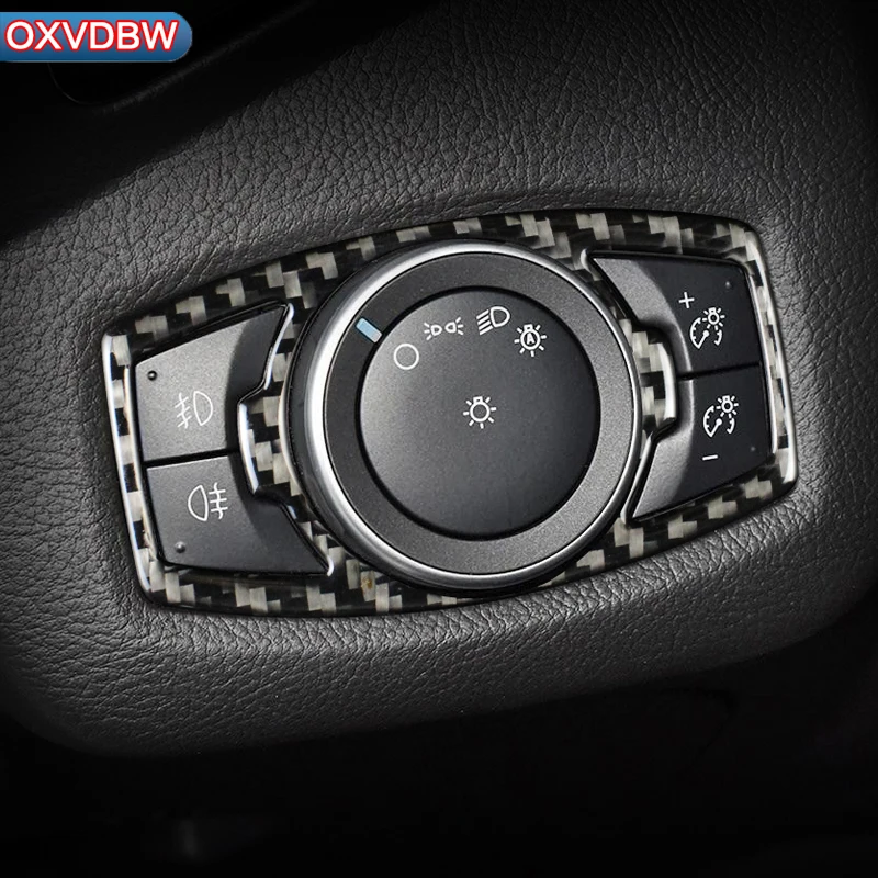 Углеродное волокно интерьер фары наклейки на выключатель для Ford Fusion MONDEO Figo Escort Fiesta C-MAX Figo Стайлинг Аксессуары