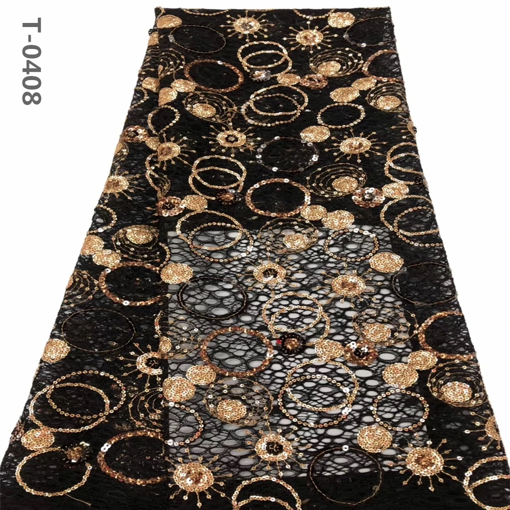 Embroidery glitter sequence African french organza sequins lace fabric for women dress 2020 high quality Nigerian net tulle | Дом и сад