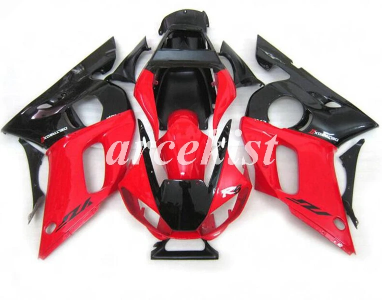 4 подарки ABS мотоцикл Полный обтекатели комплект подходит для YAMAHA YZF-R6 1998 1999 2000 2001 2002 98 99 00 01 02 тела набор красный