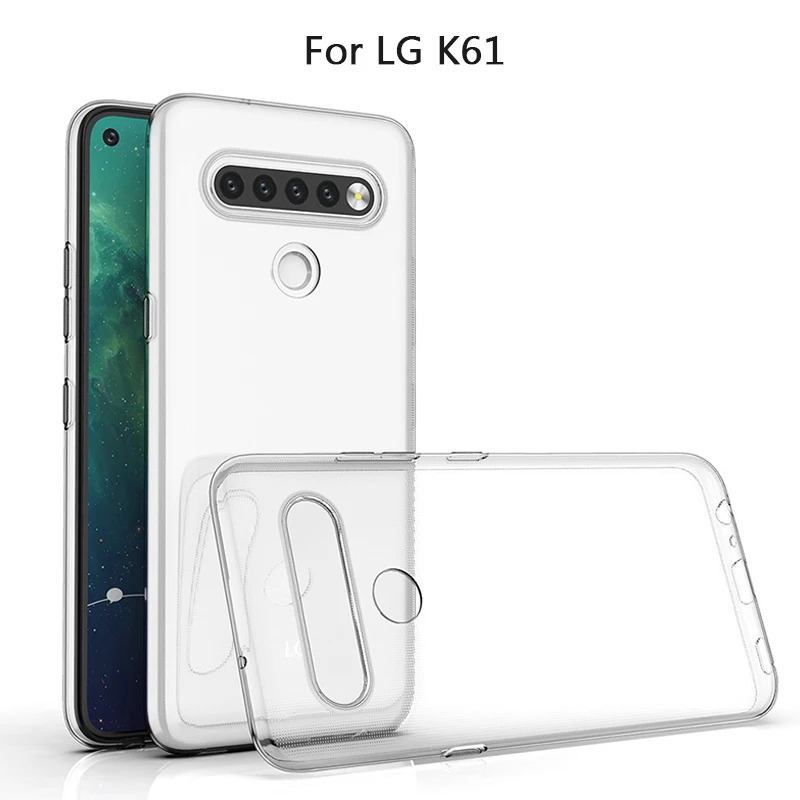 Для LG K61 K 61 lg k61 6 5 &quotтонкий кристально прозрачный мягкий ТПУ чехол для задней
