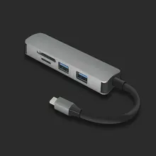 Type C USB 3.0 USB C HUB for MacBook Pro USB Type-C HUB Adapter with SD TF card reader USB3.0 3 Ports for Computer Accessories usb c hub with sd micro sd card reader for macbook 12 inch