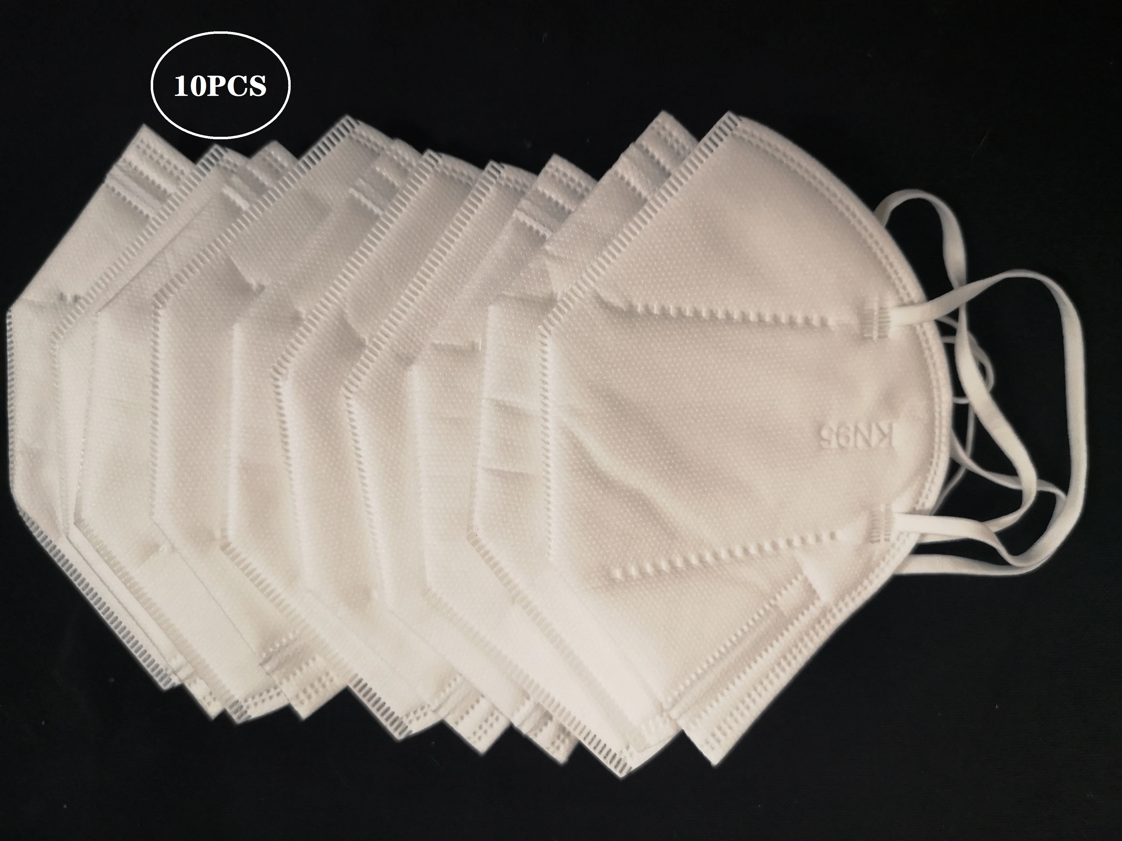 

10PcsKN95 Mask Non-Woven Dust-Proof Anti-Haze Mask Safety Protection Mask Antibacterial Mask
